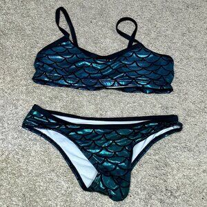 Teal Mermaid-Scale Bikini